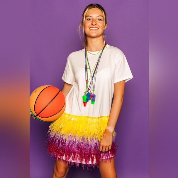 Never worn QOS - Queen of Sparkles - Game Day Feather dress - Picture 4 of 4